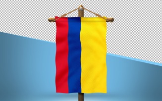Colombia Hang Flag Design Background