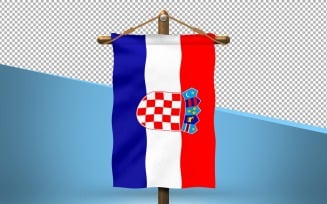 Croatia Hang Flag Design Background