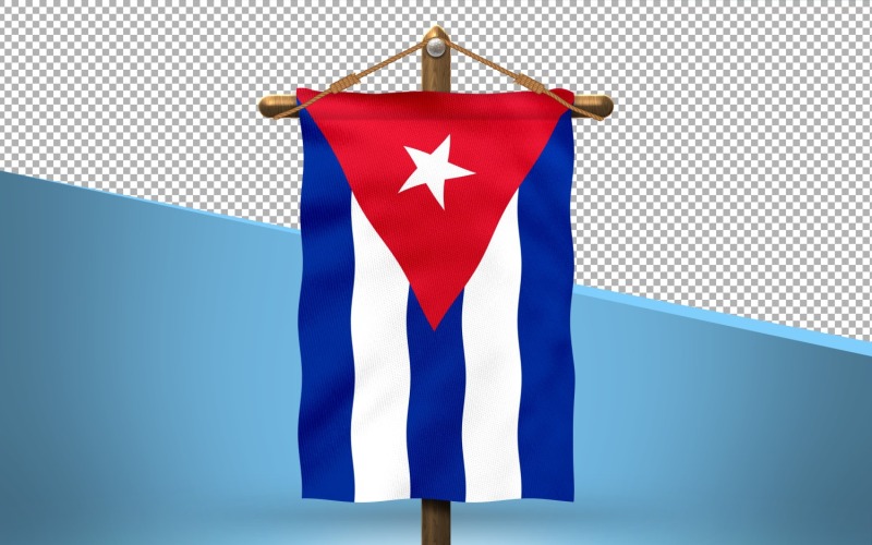 Cuba Hang Flag Design Background Illustration