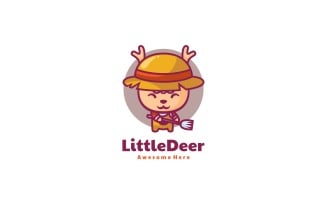 Little Deer Mascot Cartoon Logo