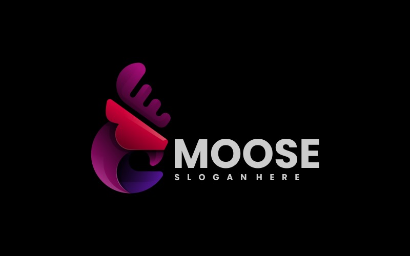 Moose Gradient Logo Style Logo Template
