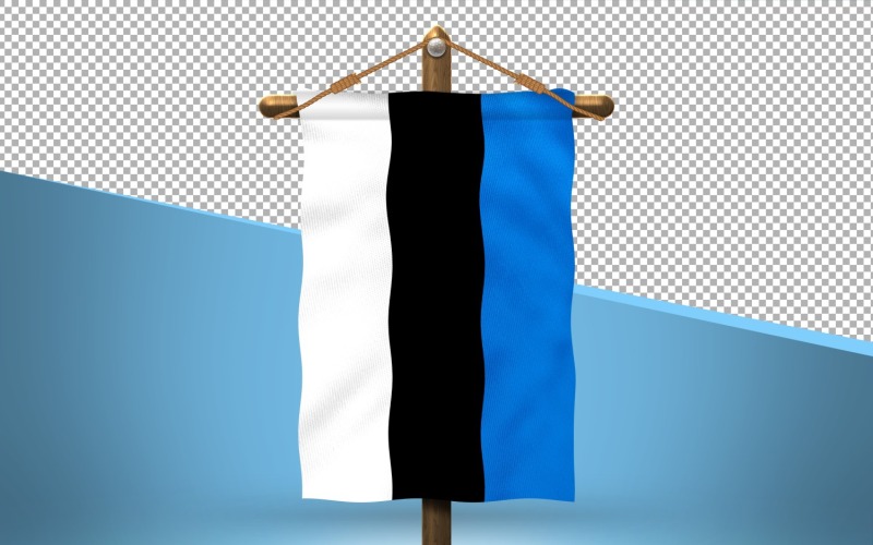 Estonia Hang Flag Design Background Illustration