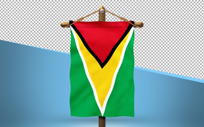 Guyana Hang Flag Design Background Illustration