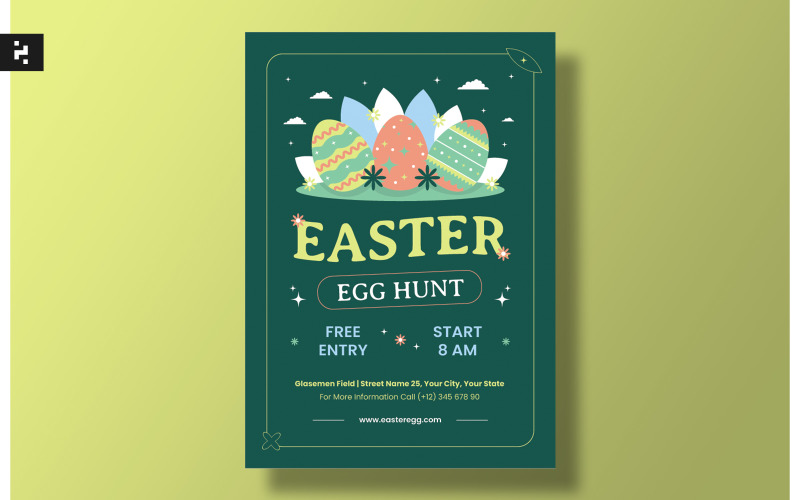 Happy Easter Flyer Template Corporate Identity