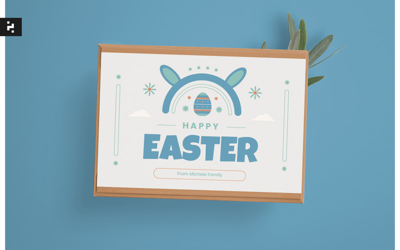 Happy Easter Greeting Card Corporate Identity