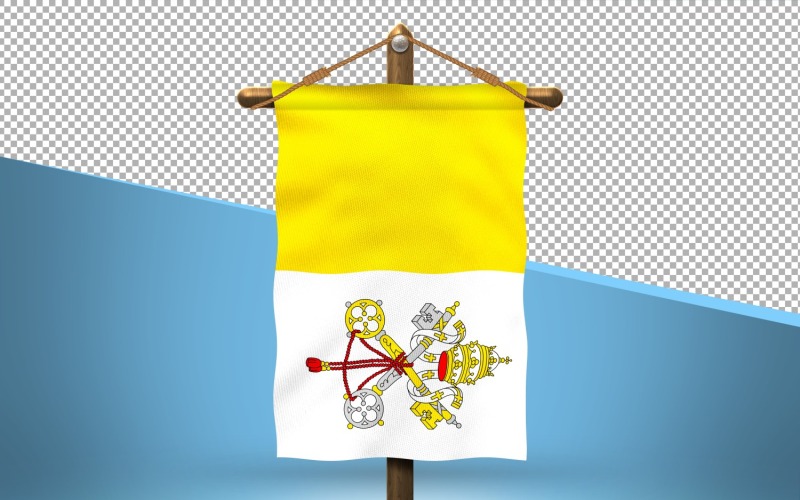 Holy See Hang Flag Design Background Illustration