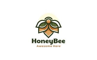 Honey Bee Mascot Logo Style