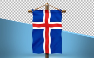 Iceland Hang Flag Design Background