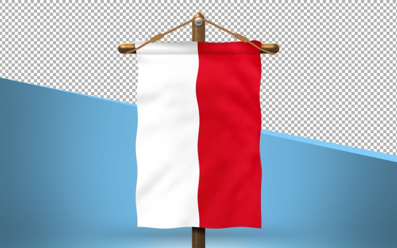 Indonesia Hang Flag Design Background Illustration