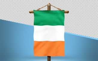 Ireland Hang Flag Design Background