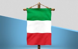 Italy Hang Flag Design Background