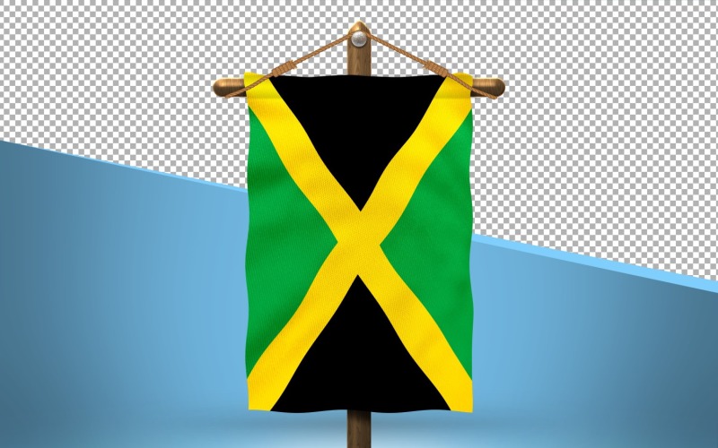 Jamaica Hang Flag Design Background Illustration