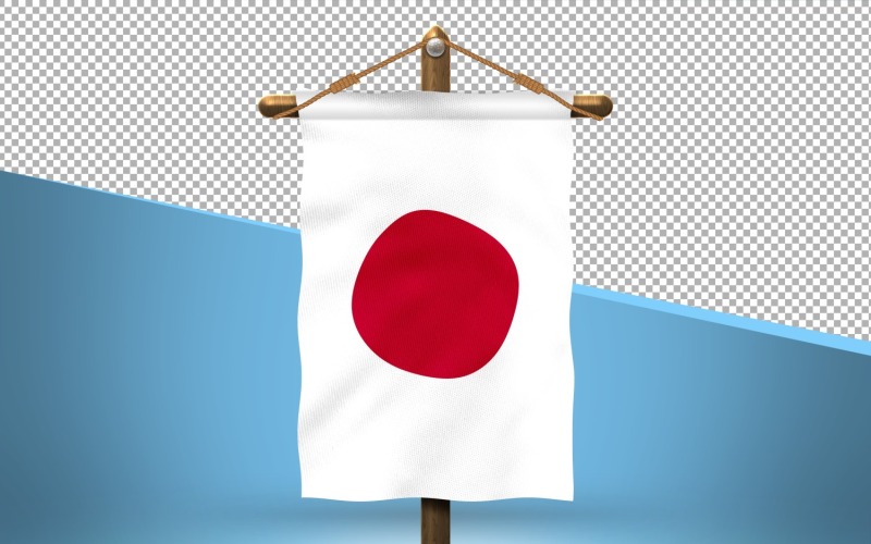 Japan Hang Flag Design Background Illustration
