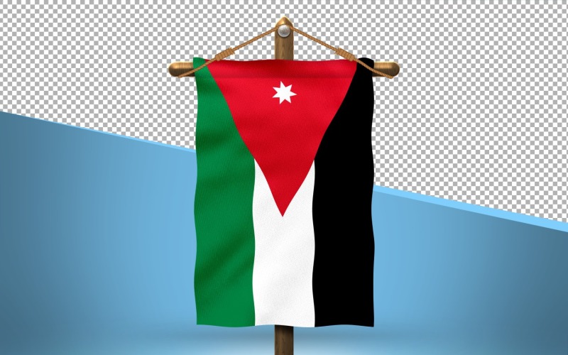 Jordan Hang Flag Design Background Illustration