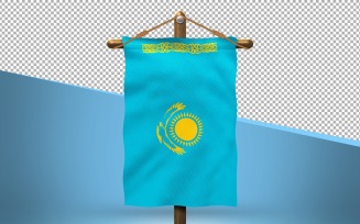 Kazakhstan Hang Flag Design Background