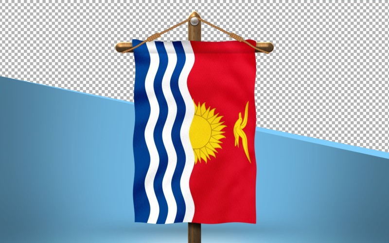 Kiribati Hang Flag Design Background Illustration
