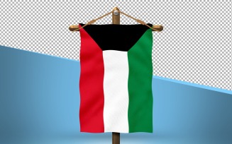 Kuwait Hang Flag Design Background