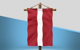 Latvia Hang Flag Design Background