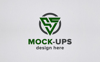 Letterpress Logo Mockup Psd