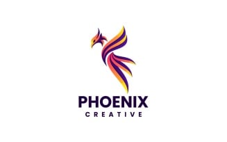 Phoenix Bird Colorful Logo Design