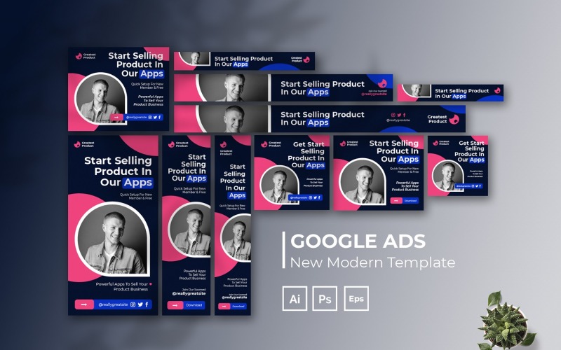 Selling Apps Google Ads Template Social Media