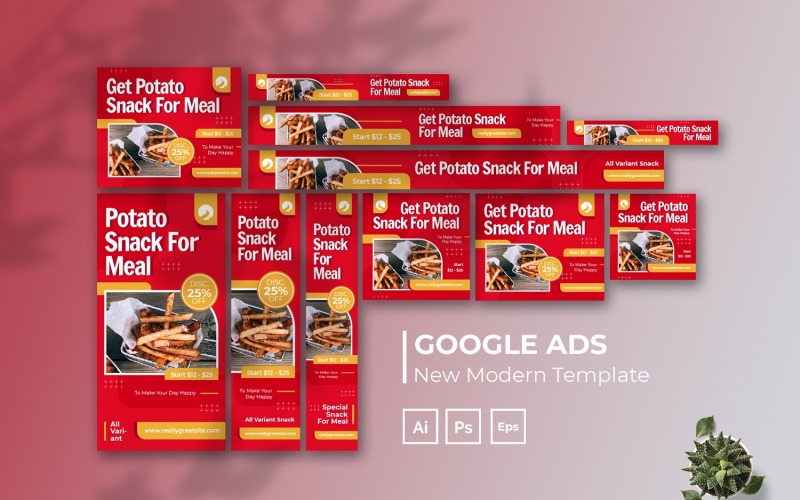Snack Promo Google Ads Template Social Media