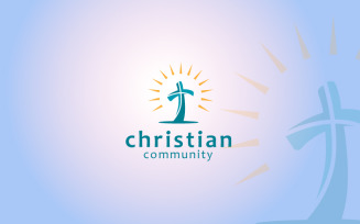 church cross Logo Design Template