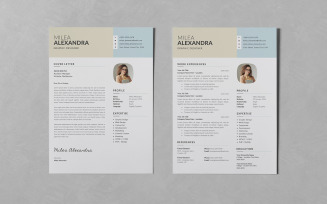 Clean Resume CV Set Design