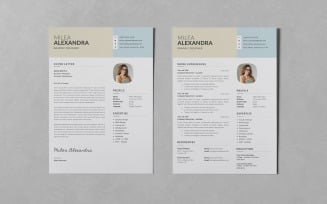 Clean Resume CV Set Design