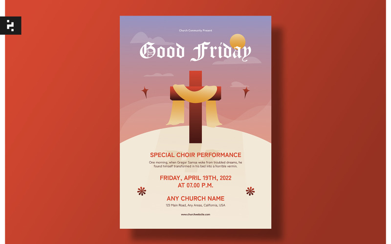 Good Friday Flyer Template Corporate Identity