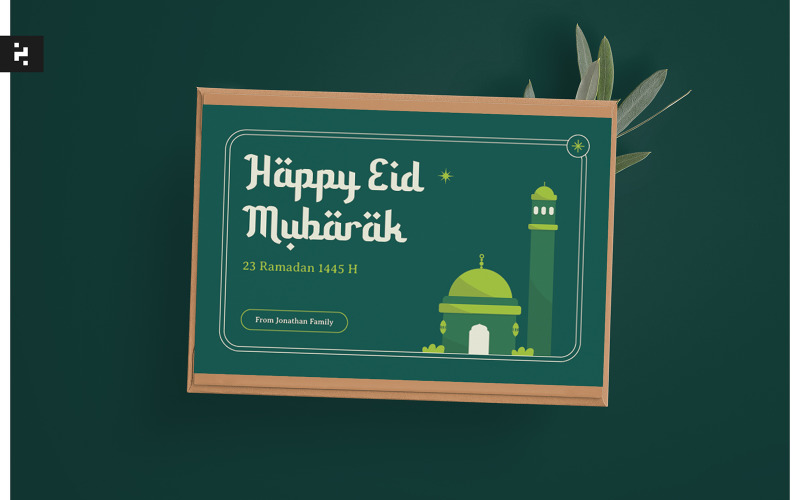 Happy Eid Greeting Card Template Corporate Identity