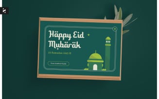 Happy Eid Greeting Card Template