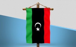 Libya Hang Flag Design Background