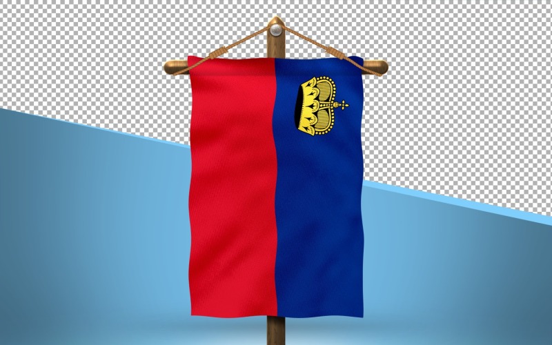 Liechtenstein Hang Flag Design Background Illustration