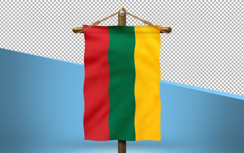 Lithuania Hang Flag Design Background Illustration
