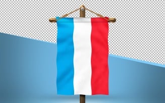 Luxembourg Hang Flag Design Background