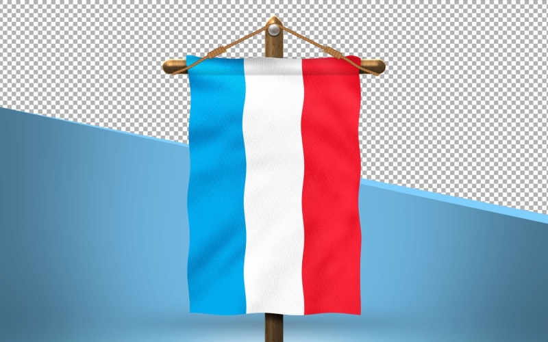 Luxembourg Hang Flag Design Background Illustration