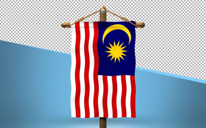 Malaysia Hang Flag Design Background Illustration