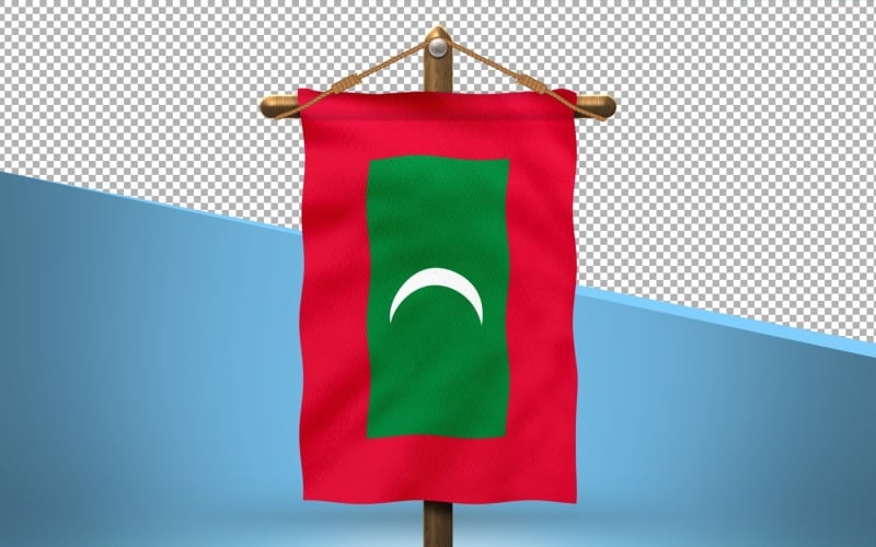 Maldives Hang Flag Design Background Illustration