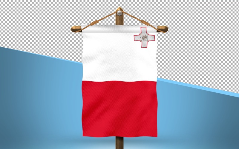 Malta Hang Flag Design Background Illustration