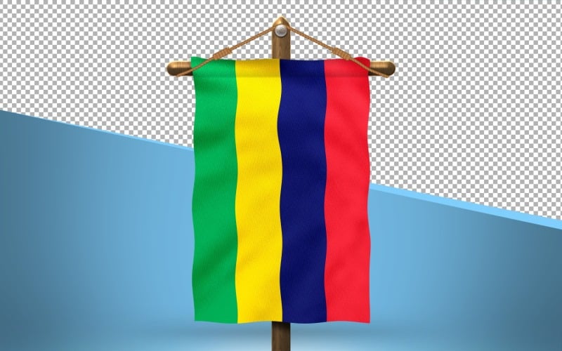 Mauritius Hang Flag Design Background Illustration