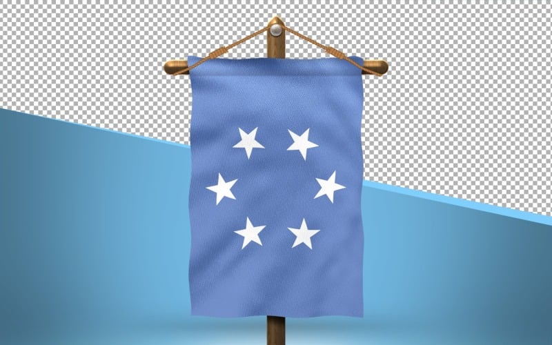 Micronesia Hang Flag Design Background Illustration
