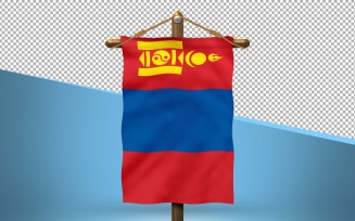 Mongolia Hang Flag Design Background