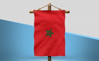 Morocco Hang Flag Design Background