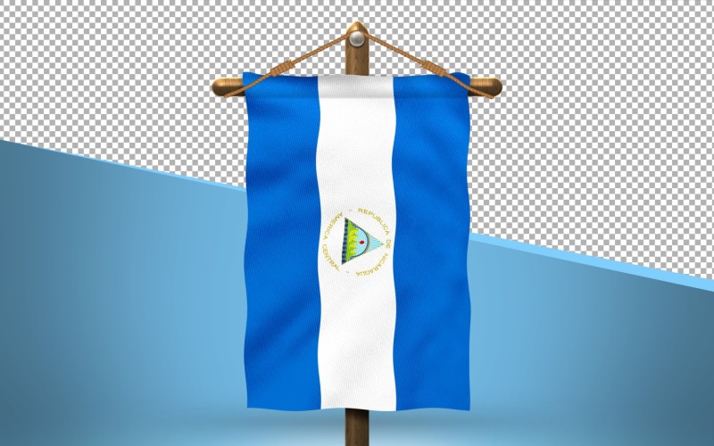 Nicaragua Hang Flag Design Background Illustration