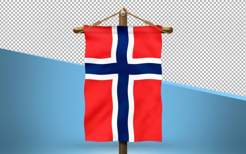 Norway Hang Flag Design Background Illustration