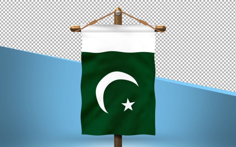 Pakistan Hang Flag Design Background Illustration