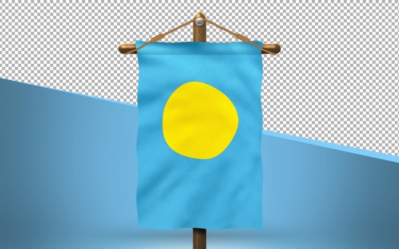Palau Hang Flag Design Background Illustration