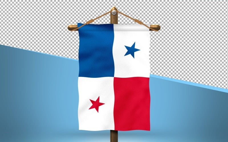 Panama Hang Flag Design Background Illustration