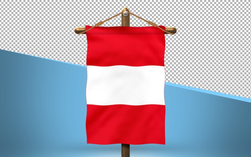Peru Hang Flag Design Background Illustration
